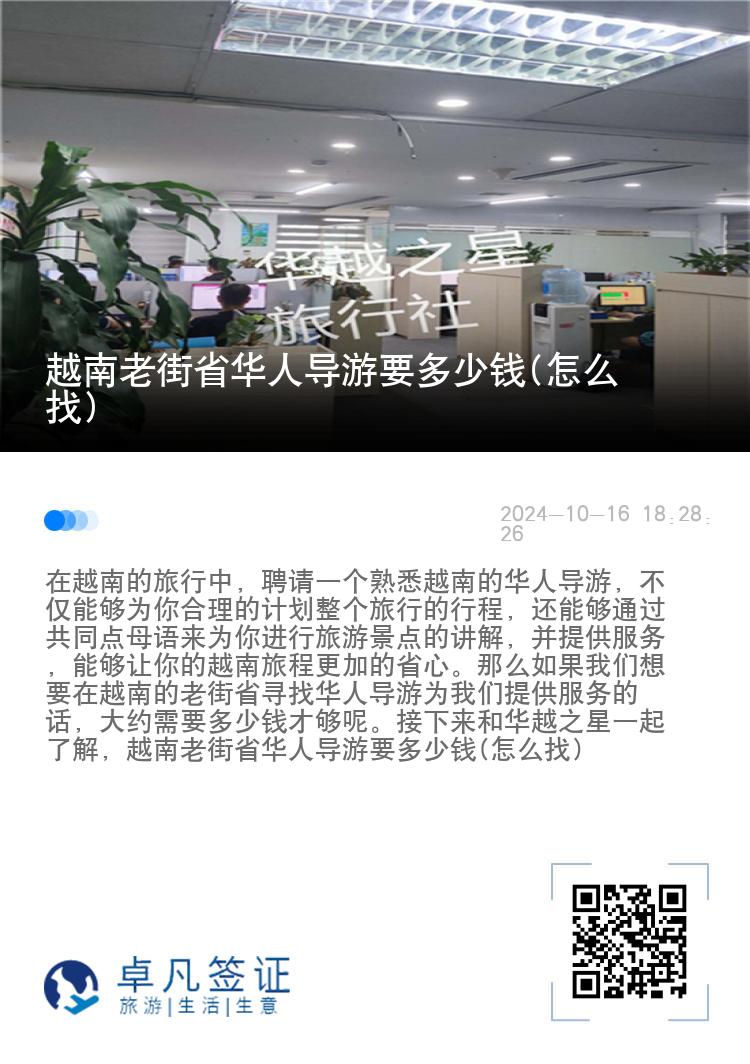 越南老街省华人导游要多少钱(怎么找)